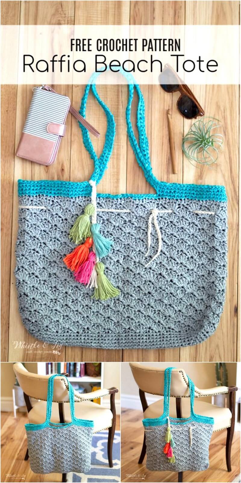 1 Summer Crochet Raffia Tote – Free Crochet Pattern 1