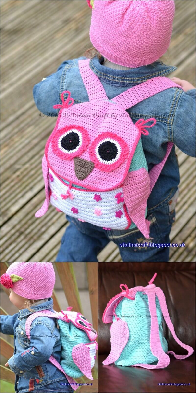 10 Crochet Pattern - Owl Adventure Backpack 1