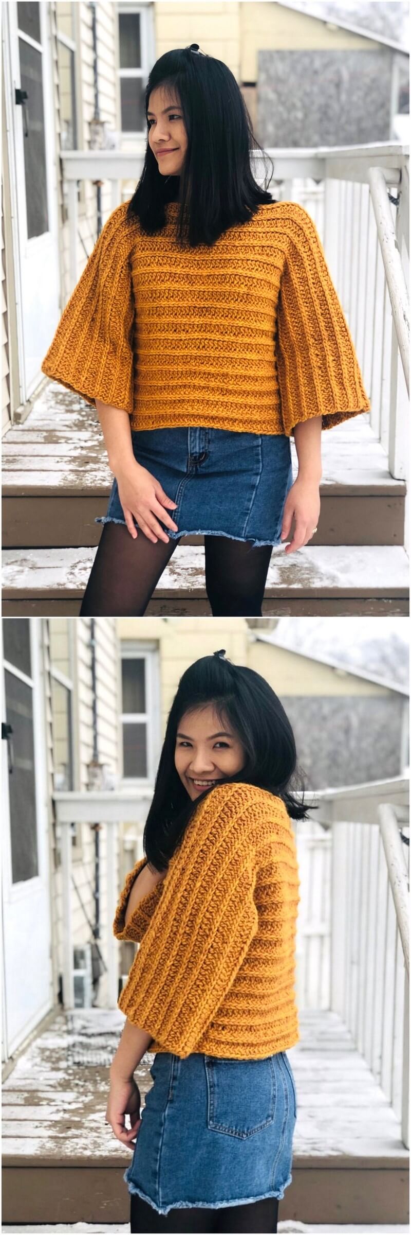 10 Crochet sweater top ( Written pattern & Tutorial ) 1