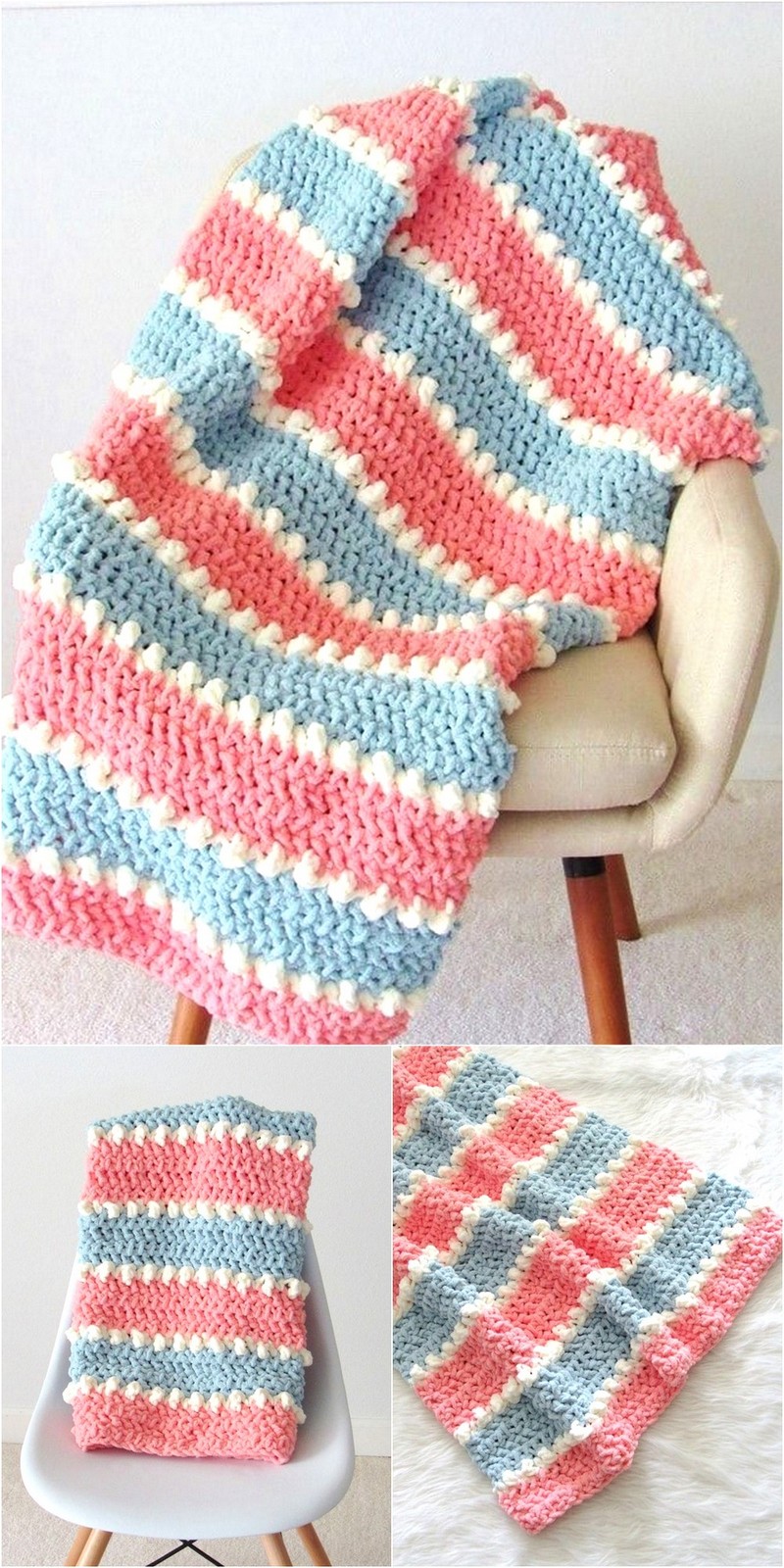 10 Easy Crochet Baby Blanket, 6 Hour Blanket 1