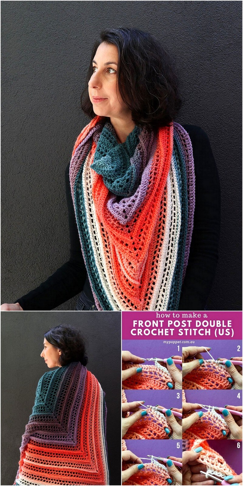 10 SUNSET PEAKS – CROCHET SHAWL PATTERN 1