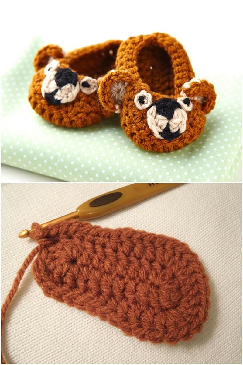 117 How to make crochet baby booties 1