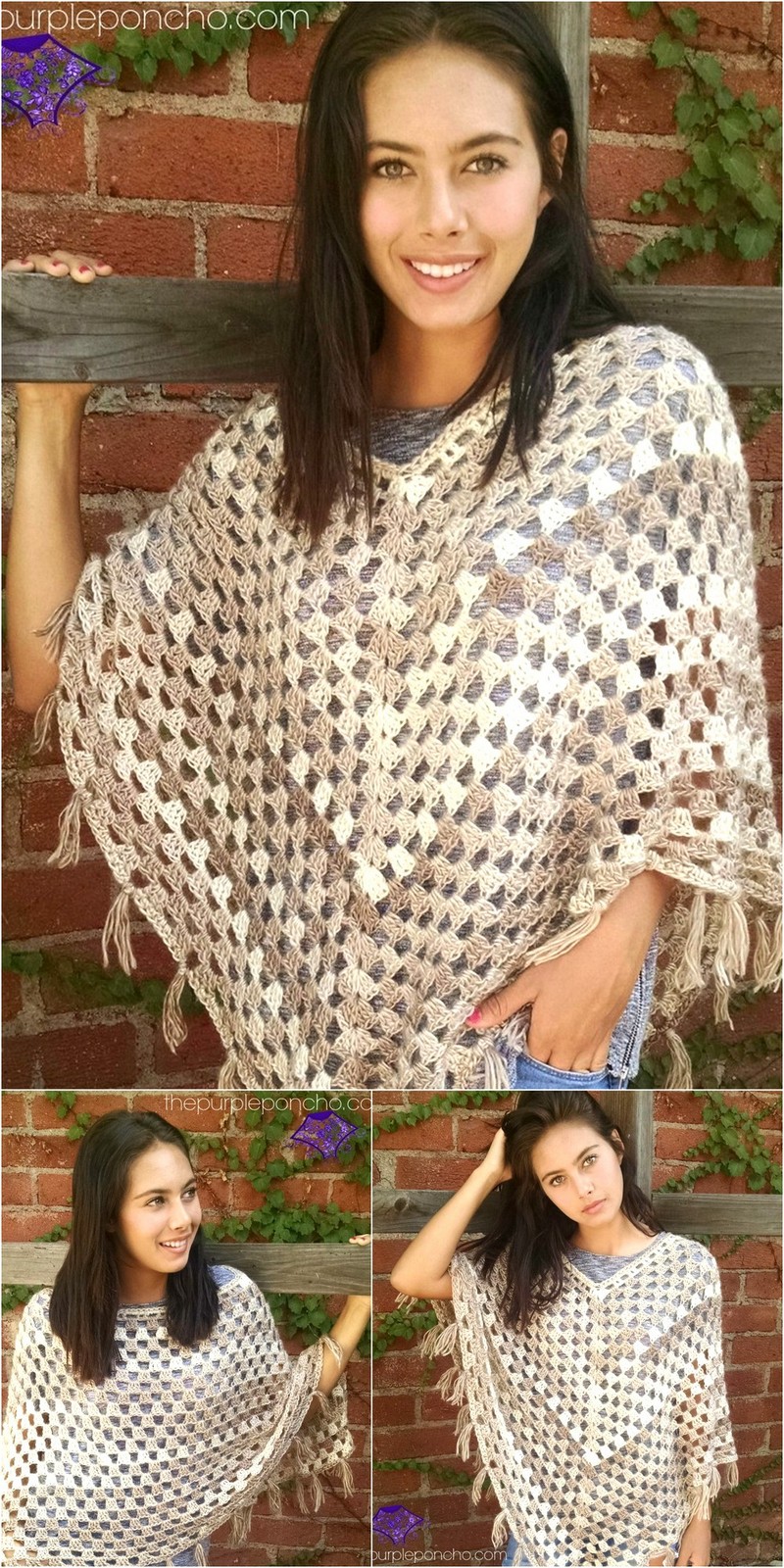 119 Timeless Boho Poncho – Free Crochet Pattern 1