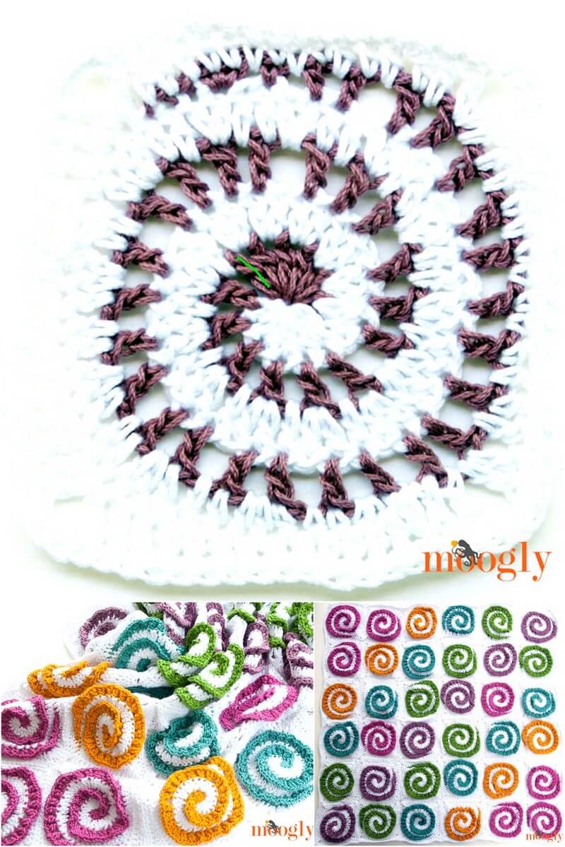 122 MODERN ROSE AFGHAN 1