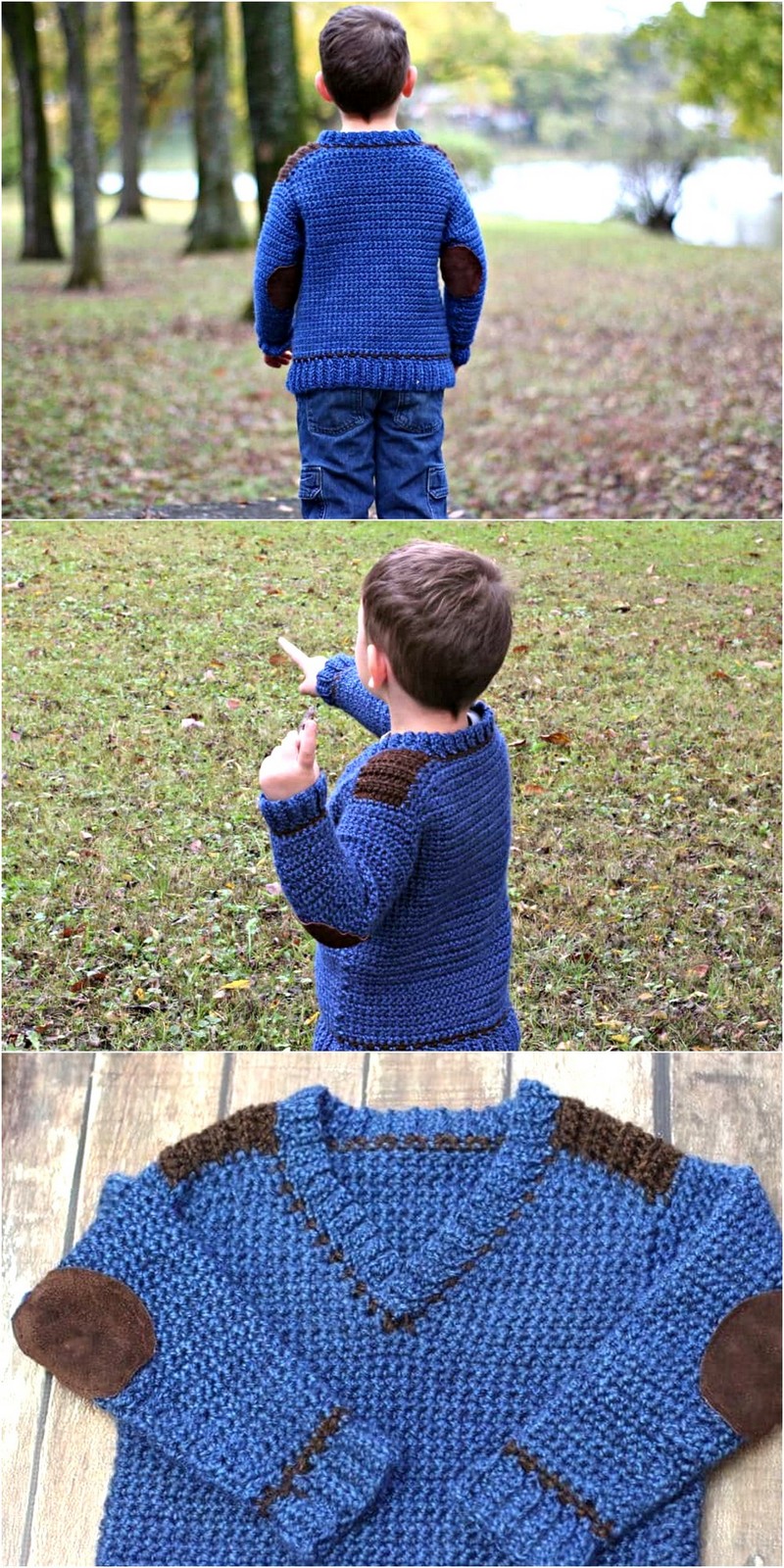 14 KID’S SADDLE SHOULDER SWEATER – FREE CROCHET PATTERN 1