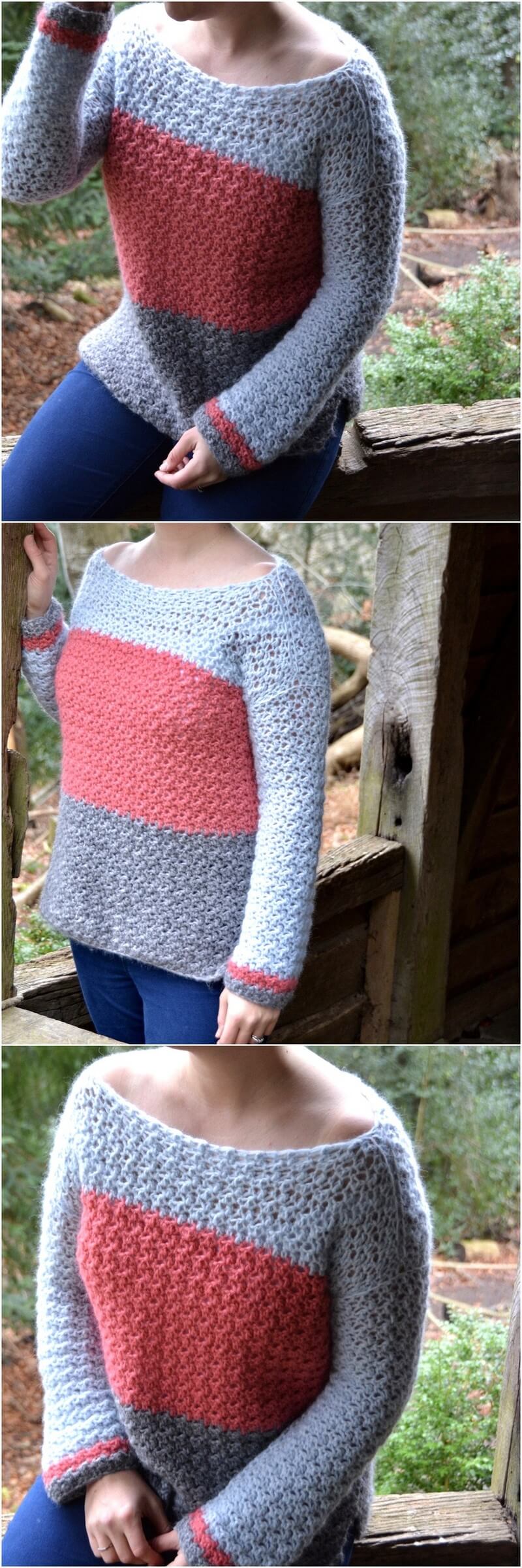 14 The Colour Block Jumper – Free Crochet Pattern 1