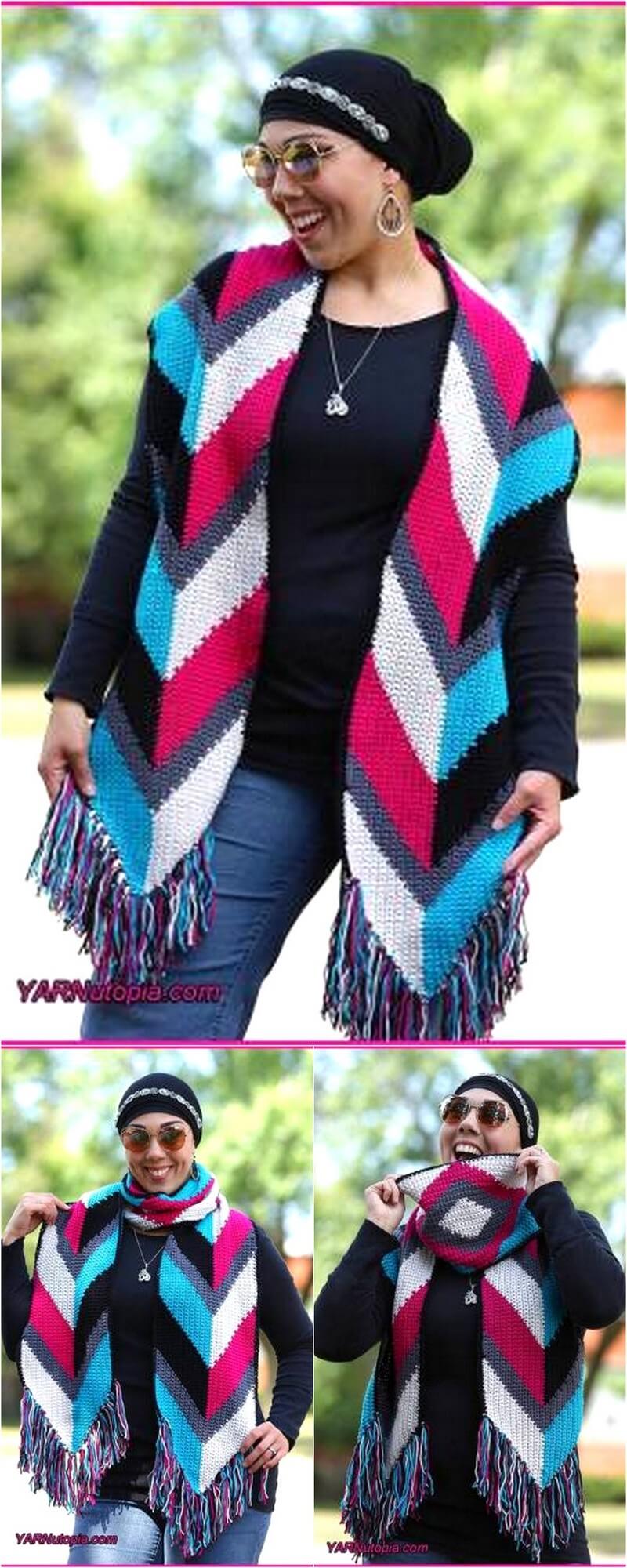 17 Arrows and Fringe Boho Fashion Scarf 1