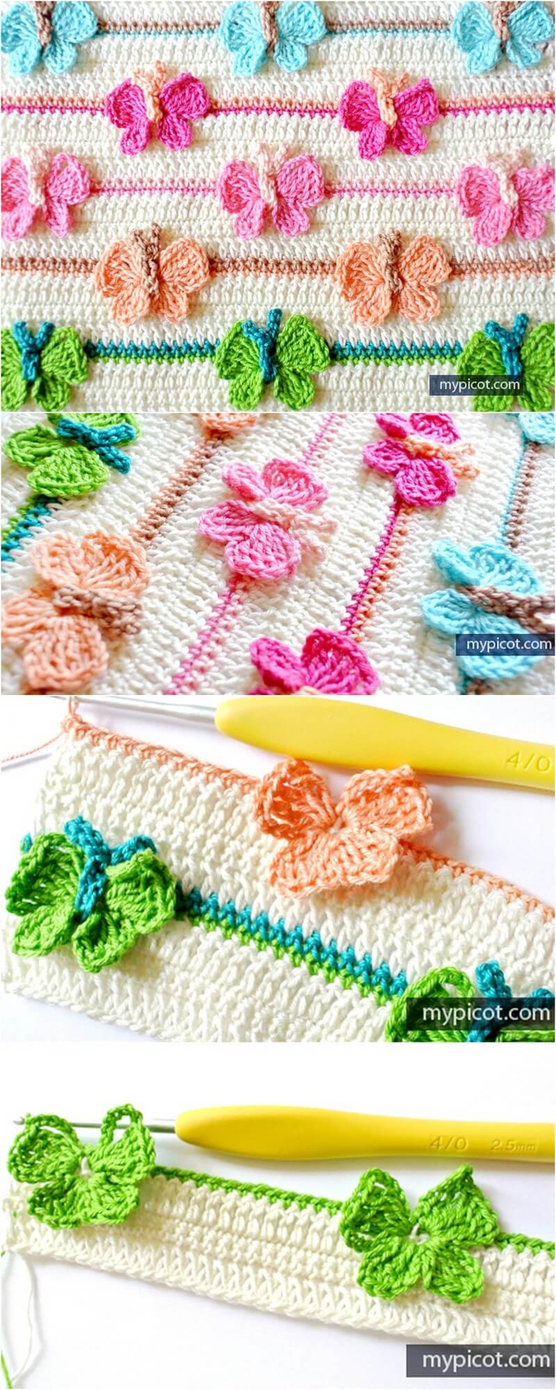 17 Crochet butterfly stitch 1