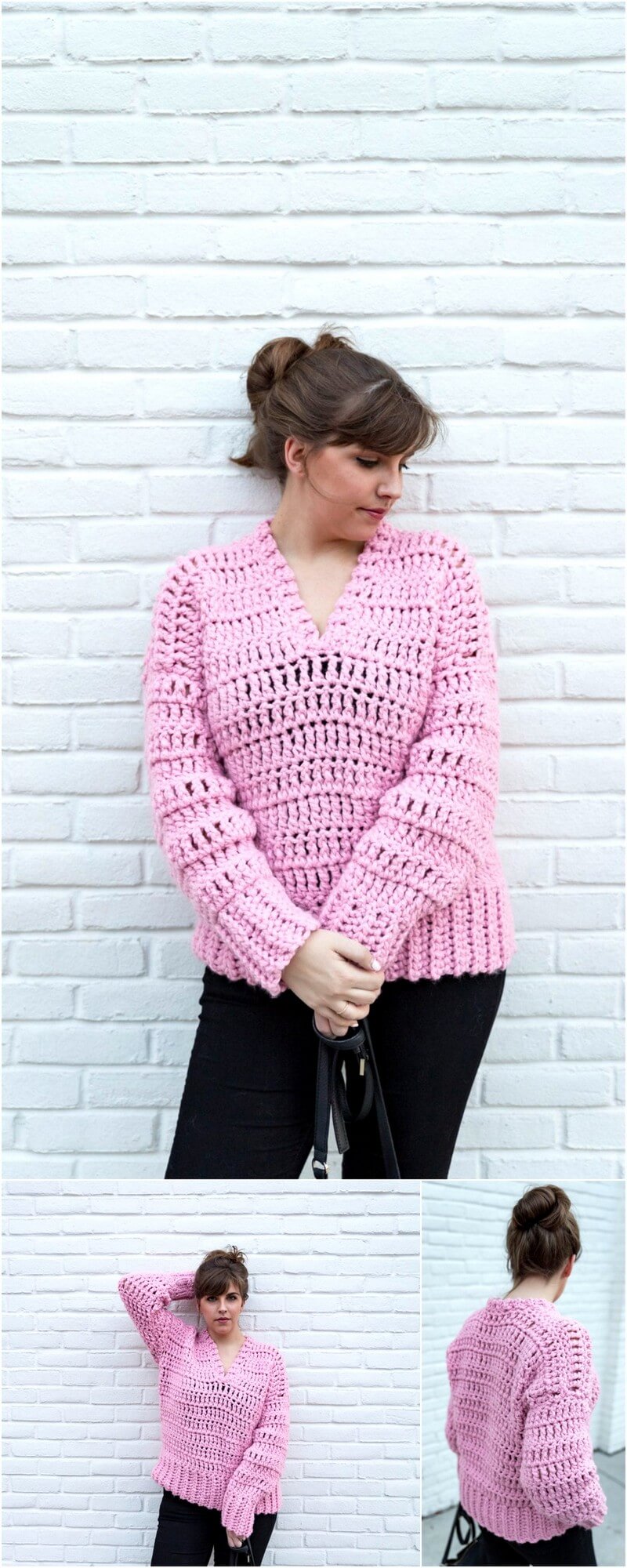 198 Crochet Bubblegum Pullover Sweater 1