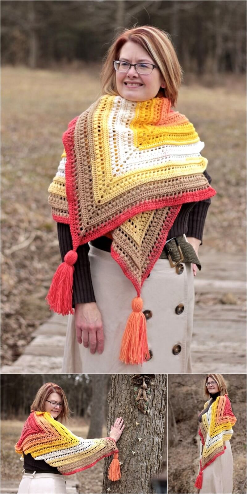 20 Wrap Me in Sunshine Shawl free crochet pattern 1