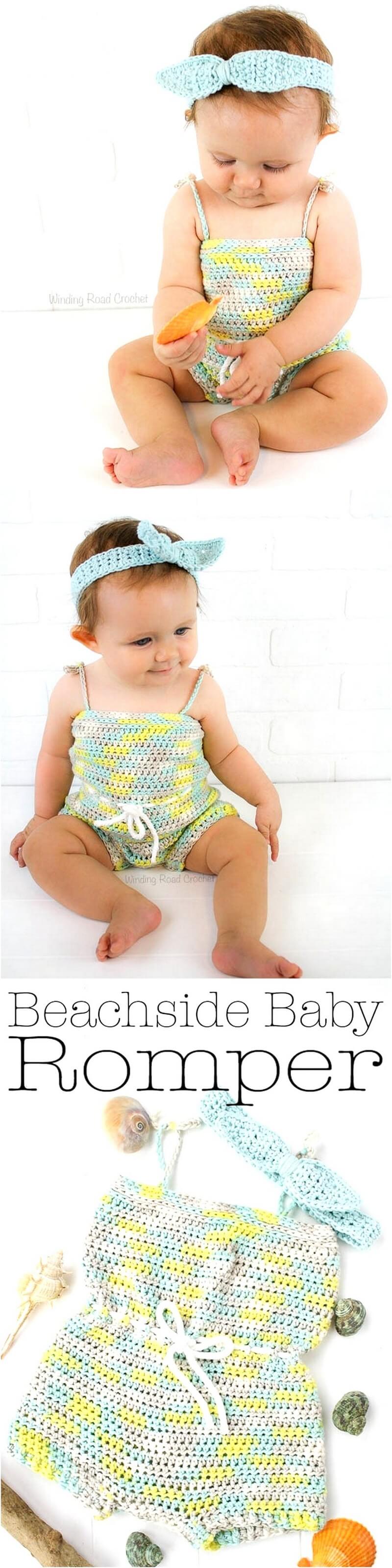 21 Beachside Baby Romper Free Crochet Pattern 2