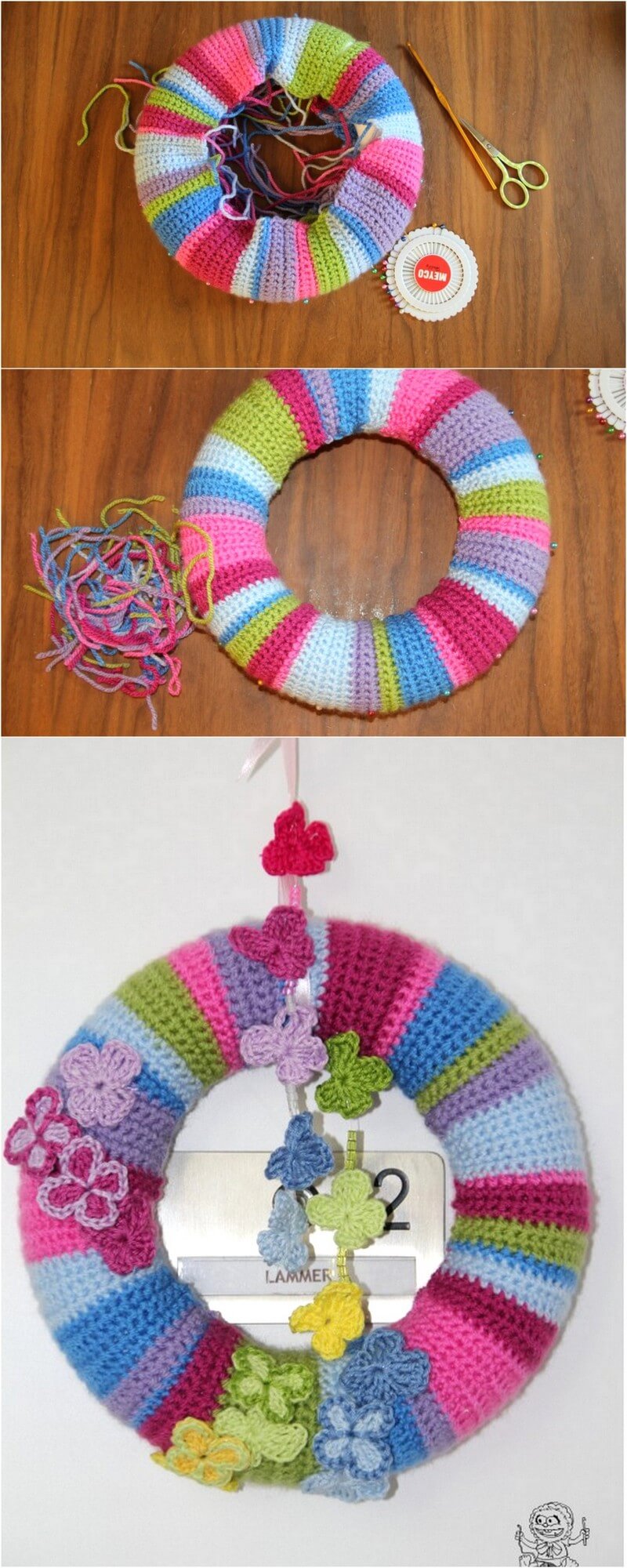 21 Butterfly wreath step by step instruction 1
