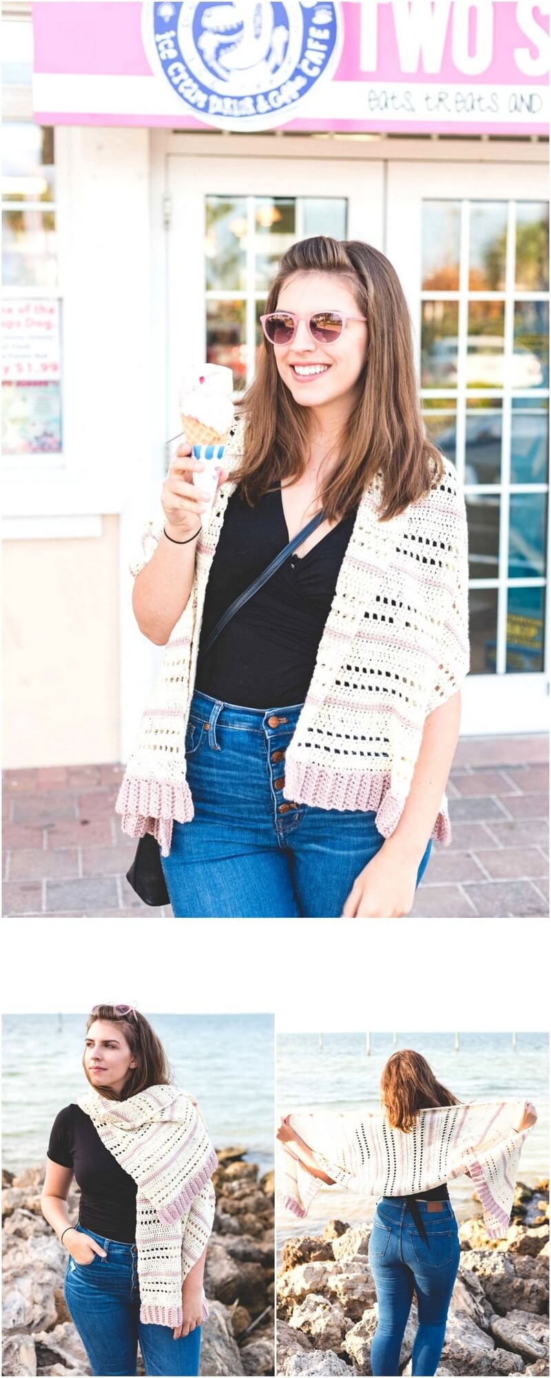 21 Crochet Double Scoop Shawl 1