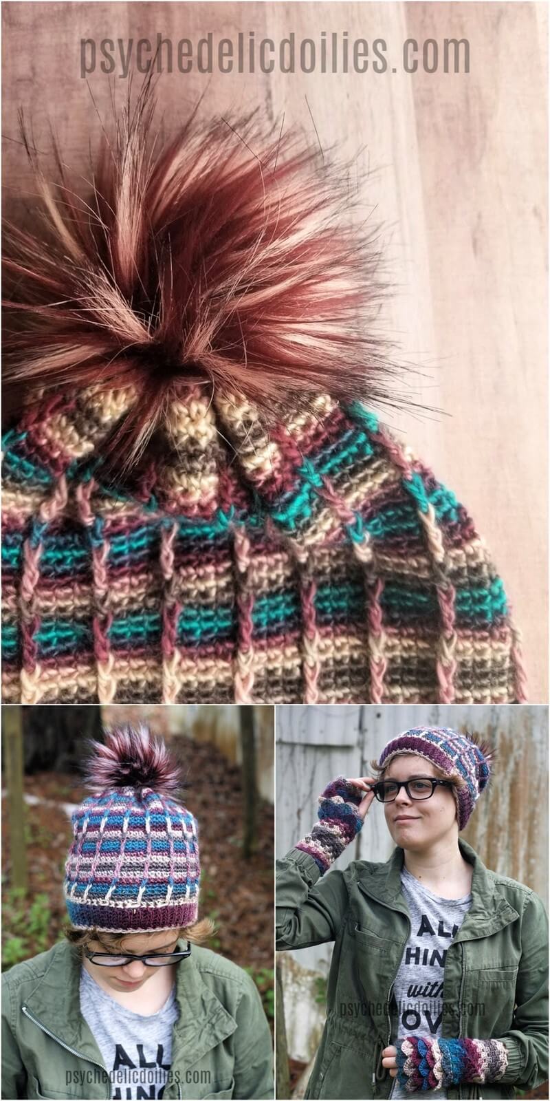 22 PERPETUAL POSTS SLOUCHY HAT CROCHET PATTERN 1