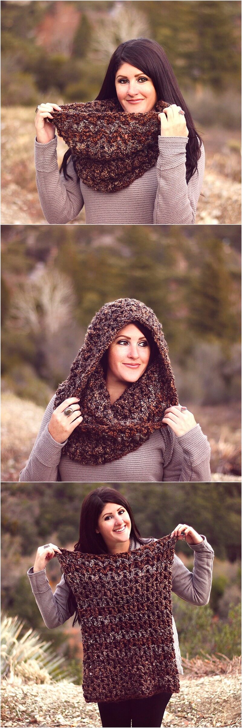 23 CANYONS COWL FREE CROCHET PATTERN 1