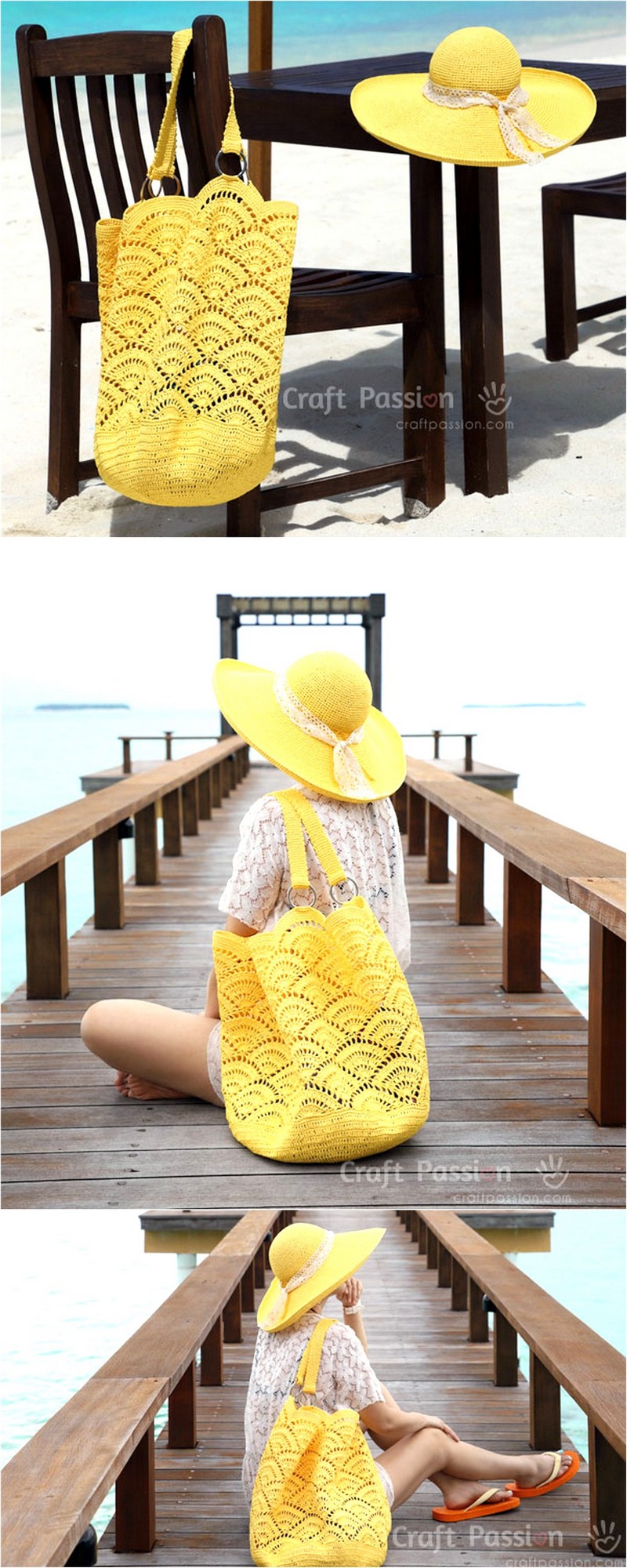 23 CROCHET GIANT SHELL STITCH BEACH TOTE 1