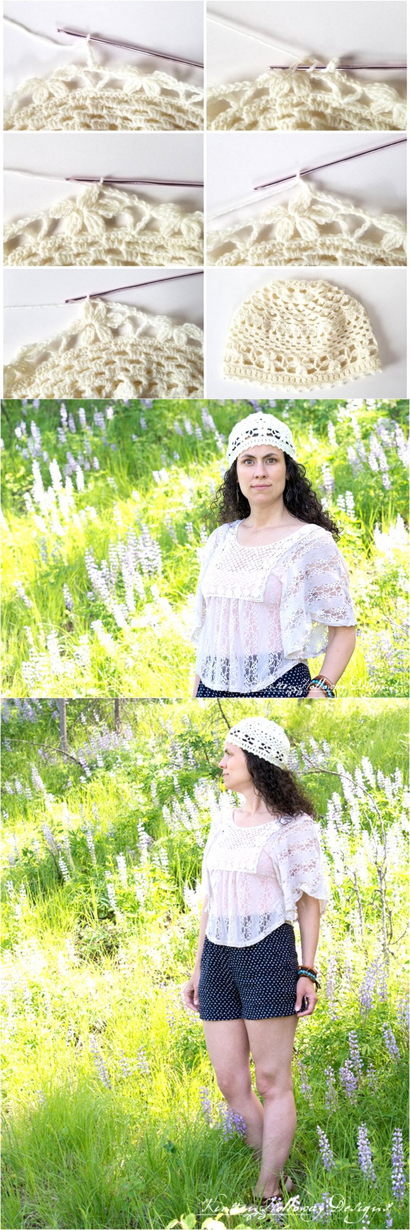 244 Wildflower Romance Boho Crochet Lace Summer Hat Pattern 1