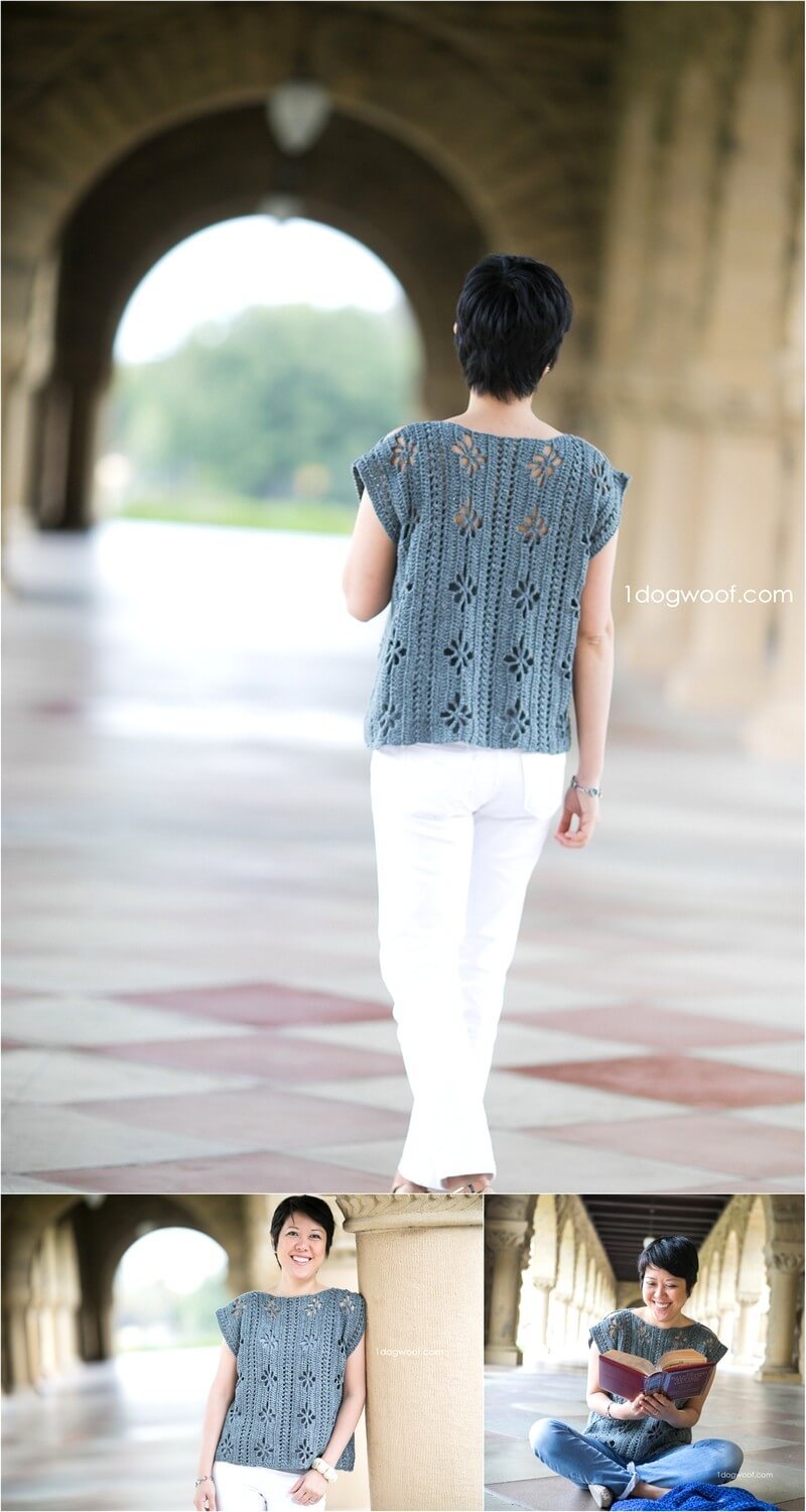 245 WILDFLOWERS TUNIC CROCHET PATTERN 1