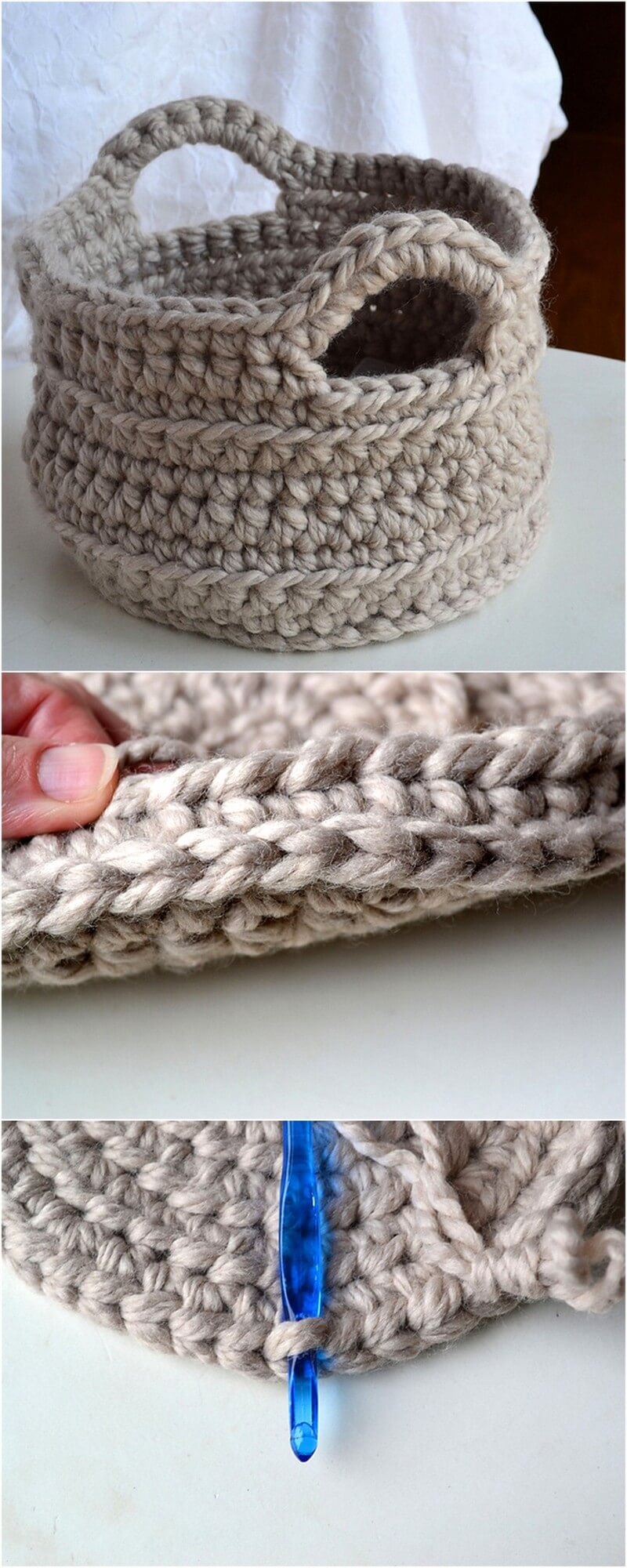 26 Chunky Crocheted Basket Pattern 1