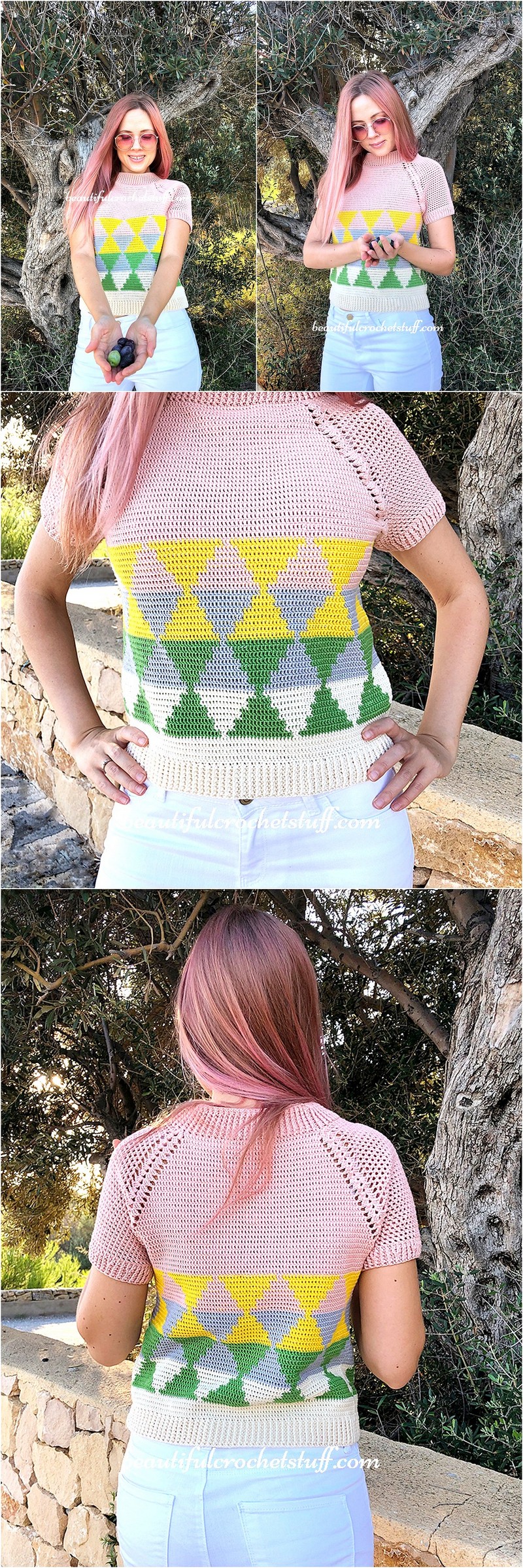 27 Crochet Raglan Sweater Free Pattern 1