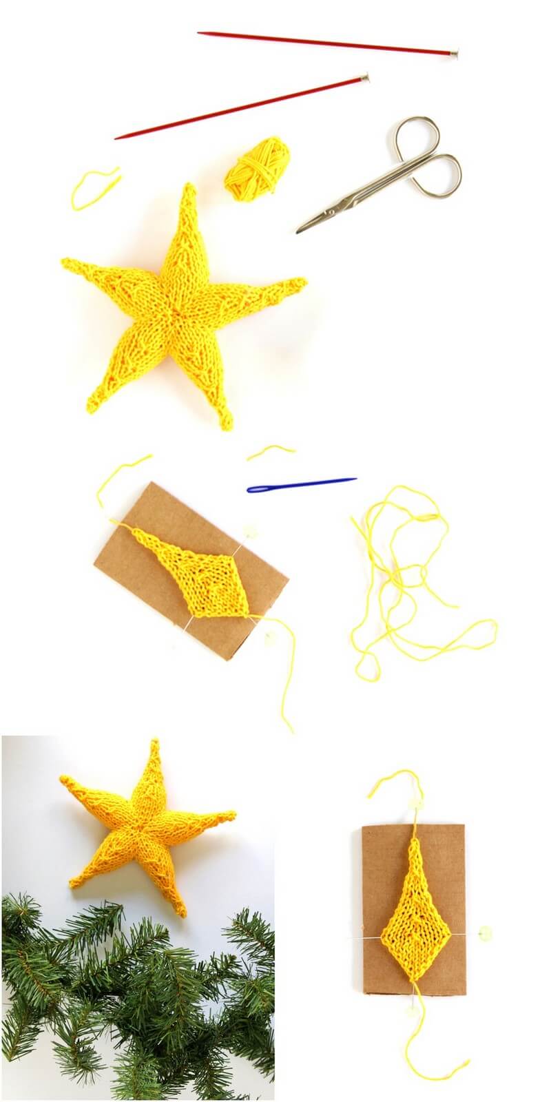 29 KNIT STAR ORNAMENT & THE 12 ORNAMENTS OF CHRISTMAS 1