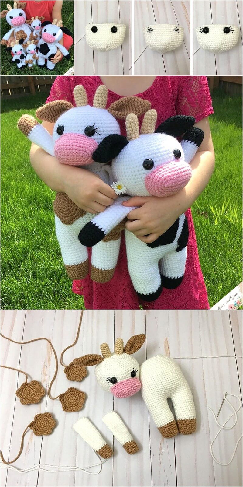 3 Amigurumi Cow - A Free Crochet Pattern 1