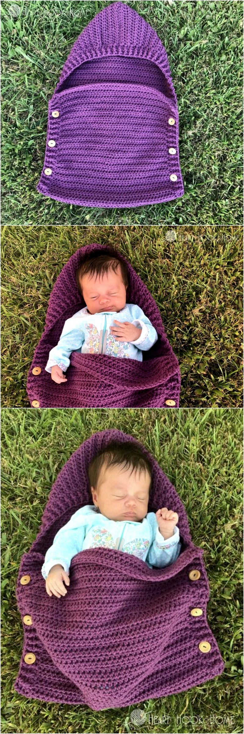 3 Newborn Sleep Sack Free Crochet Pattern 1