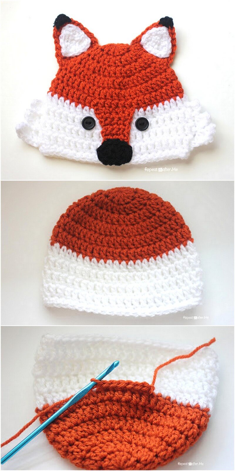 31 crochet fox hat 1