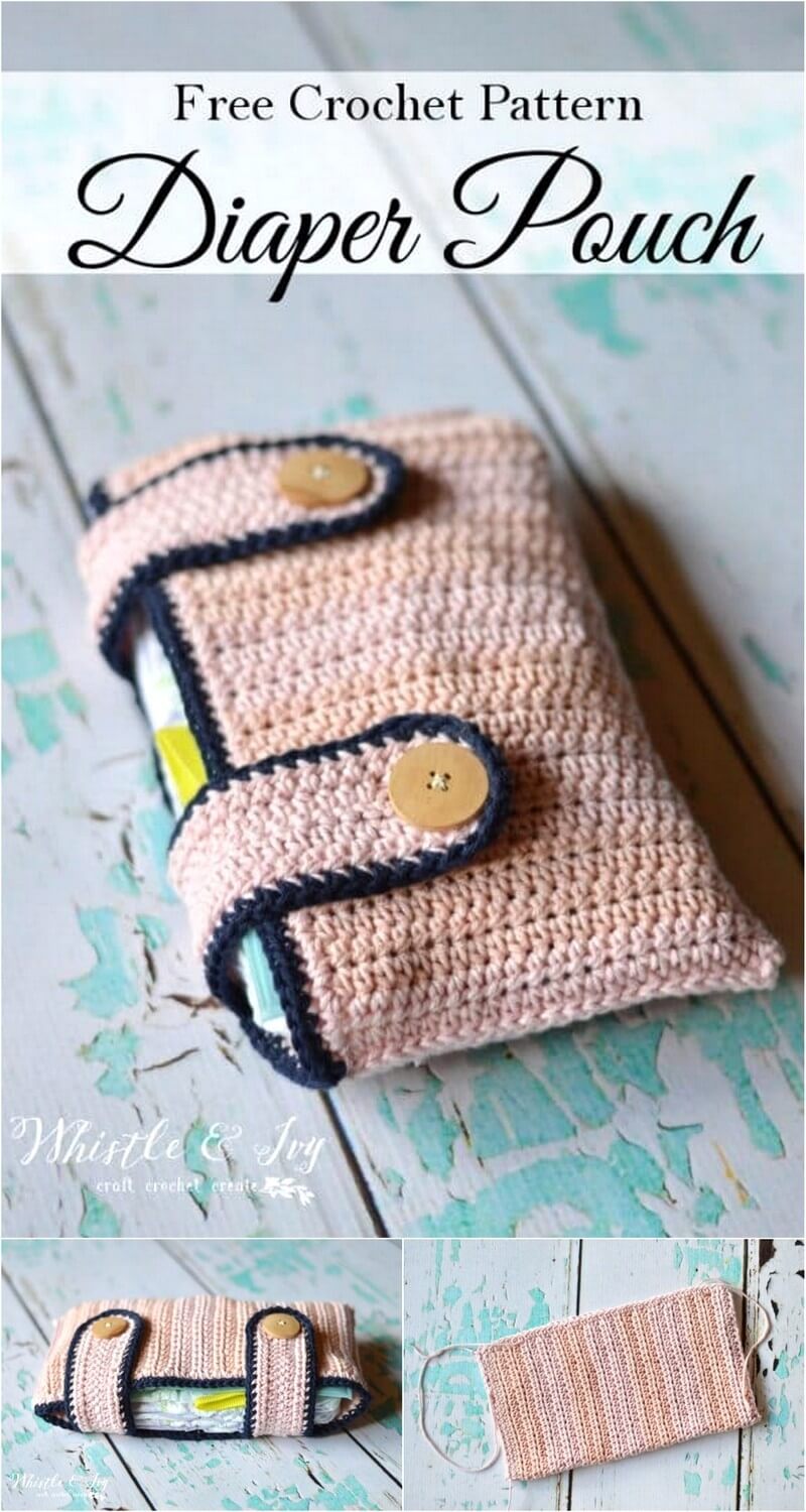 32 Crochet Diaper Pouch 1