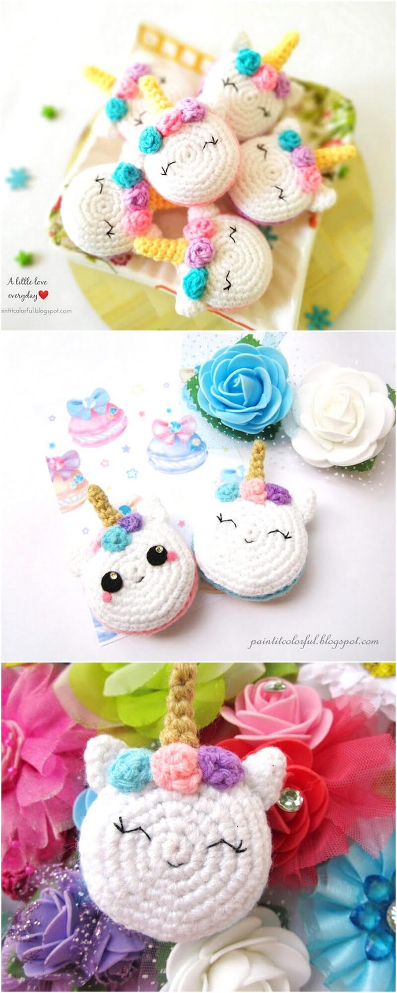 36 Unicorn macaron amigurumi pattern 1