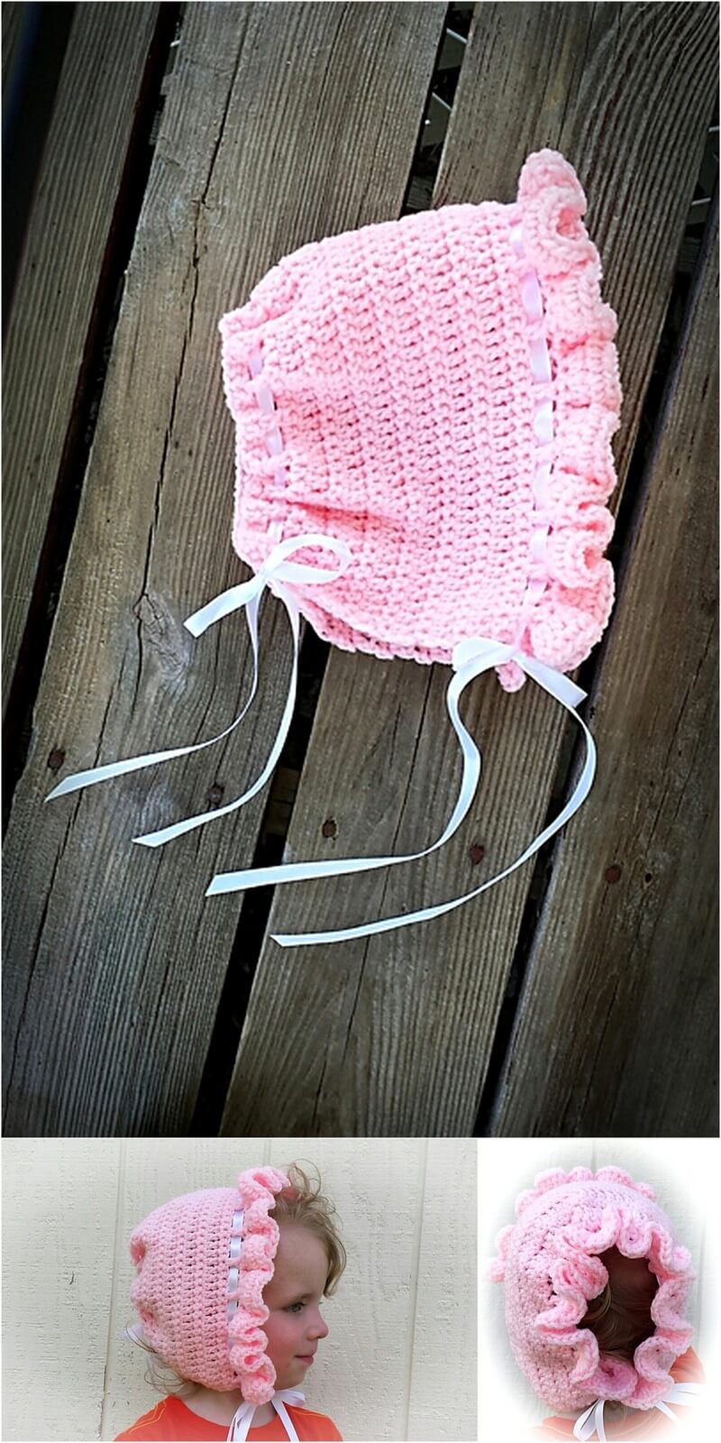 37 Ruffled Keyhole Bonnet 1