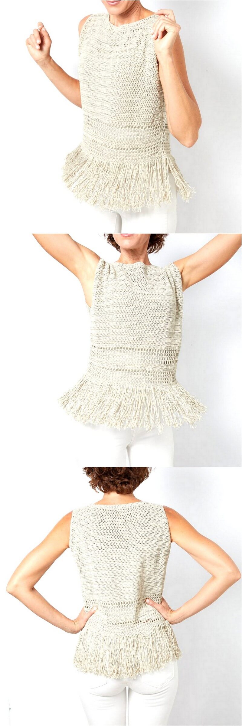 4 Fringe Tank Top Crochet Pattern 1