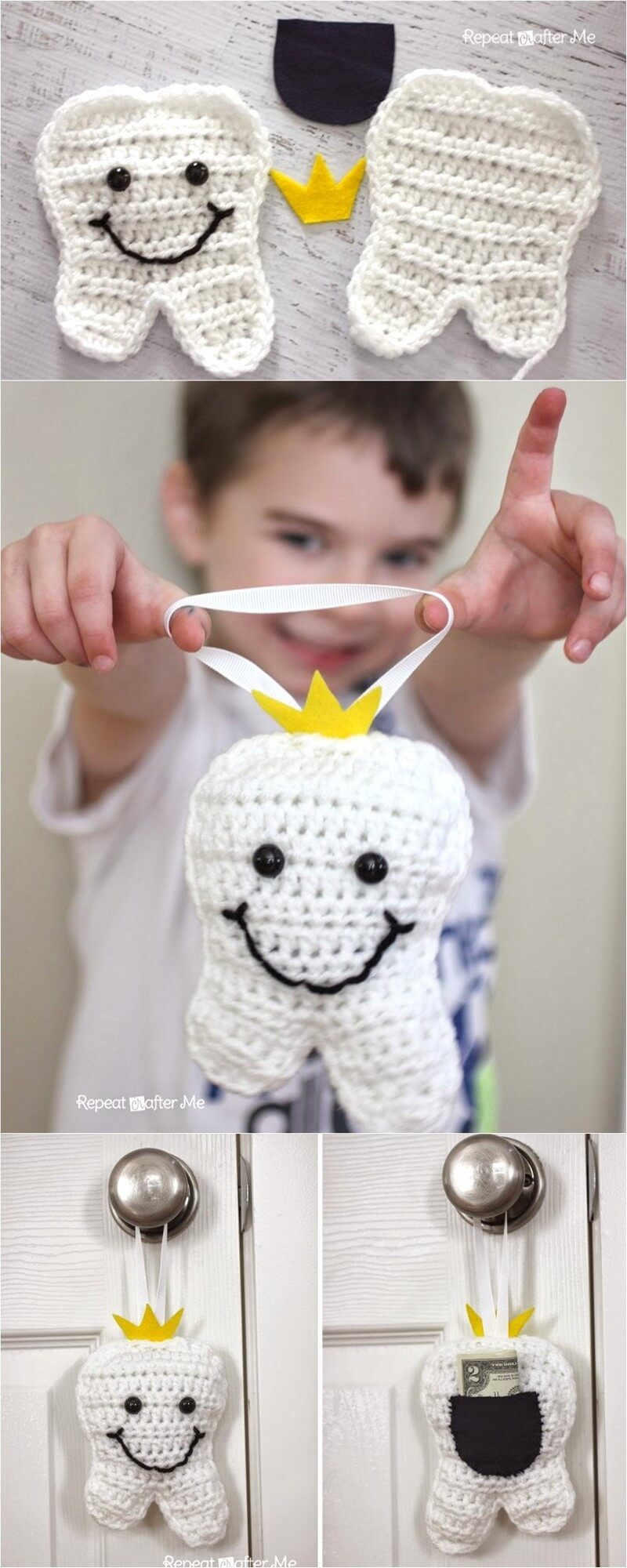 4 crochet tooth fairy pillow 1