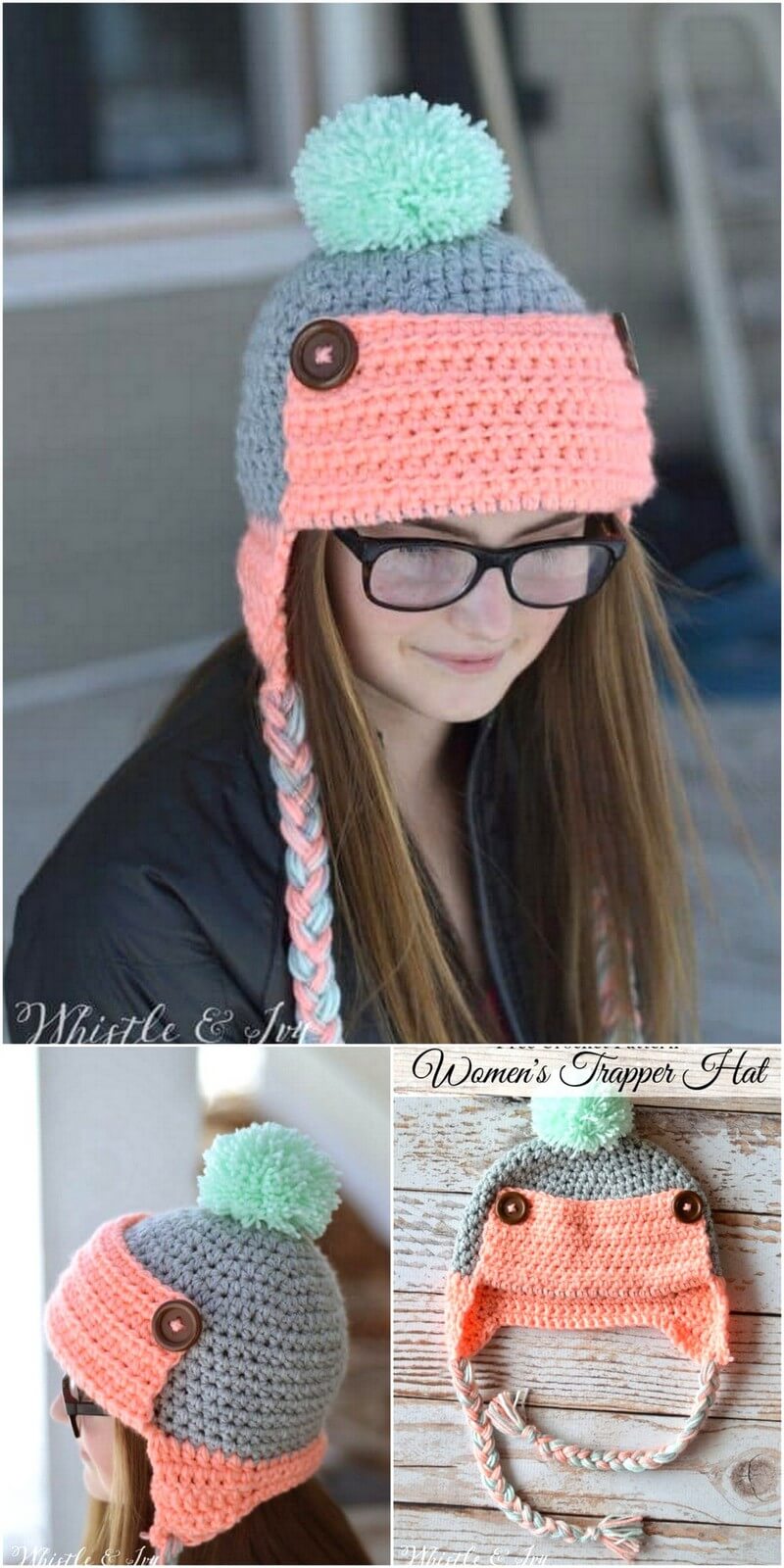 40 Women’s Button Trapper Hat 1