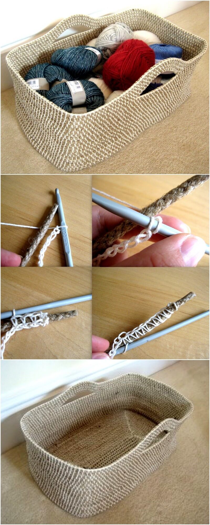 41 Crochet Rope Basket 1