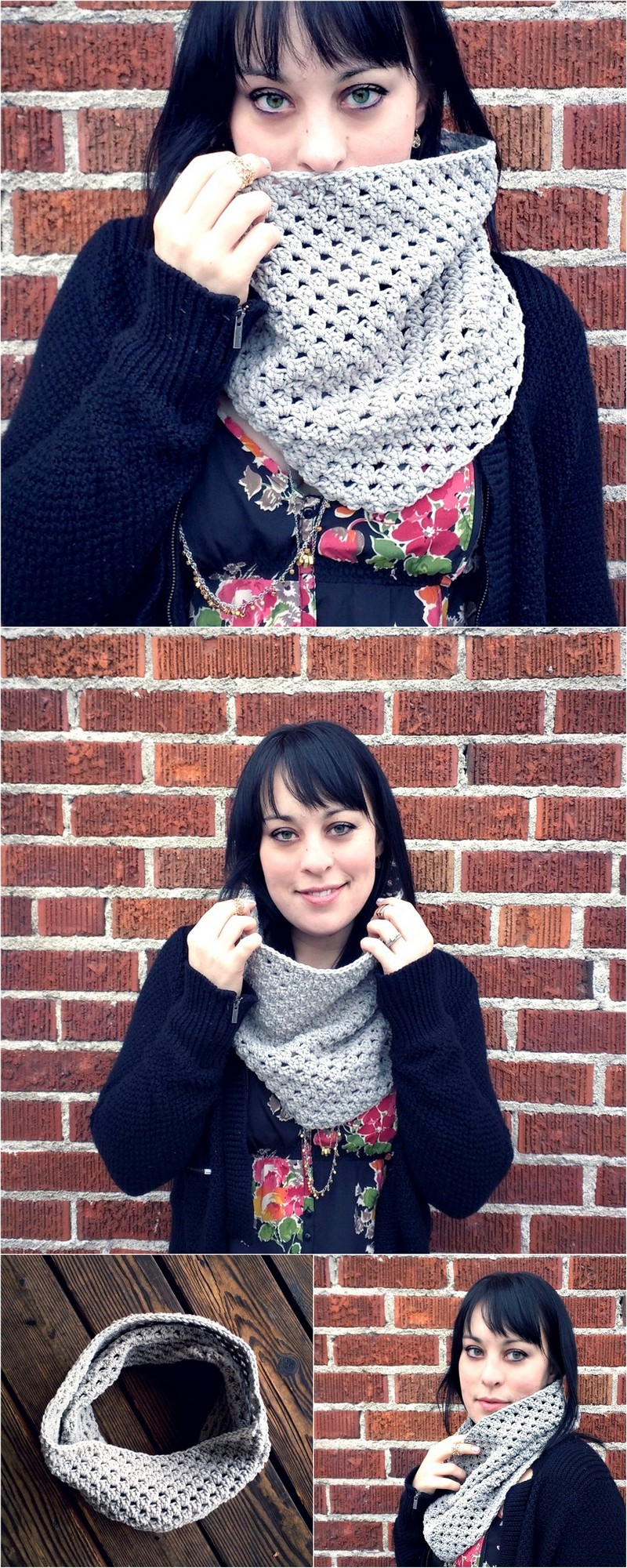 42 SHELL STITCH CROCHET COWL SCARF FREE CROCHET PATTERN 1