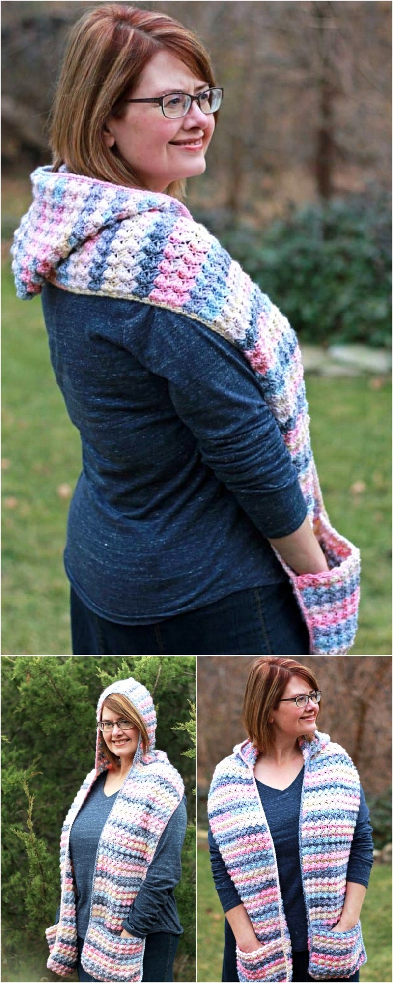 50 Easy Scoodie Pocket Scarf free crochet pattern Fairy Tale Scarf 1