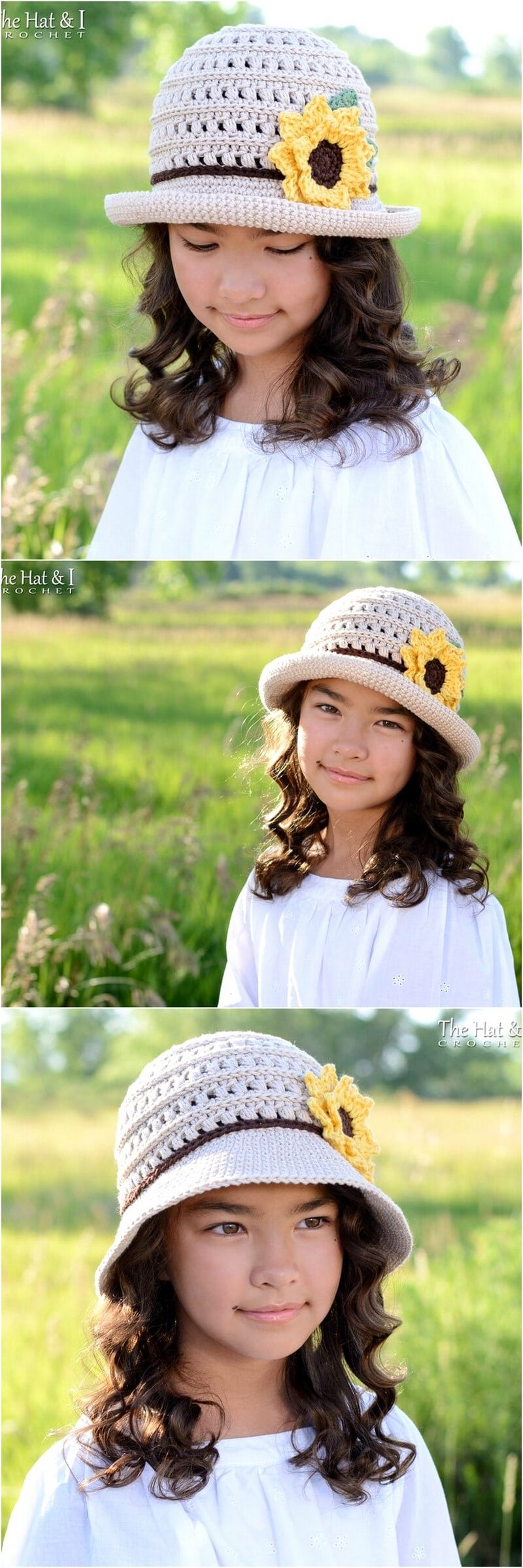 51 Crochet Hat PATTERN - Summer Breeze Sun Hat 1