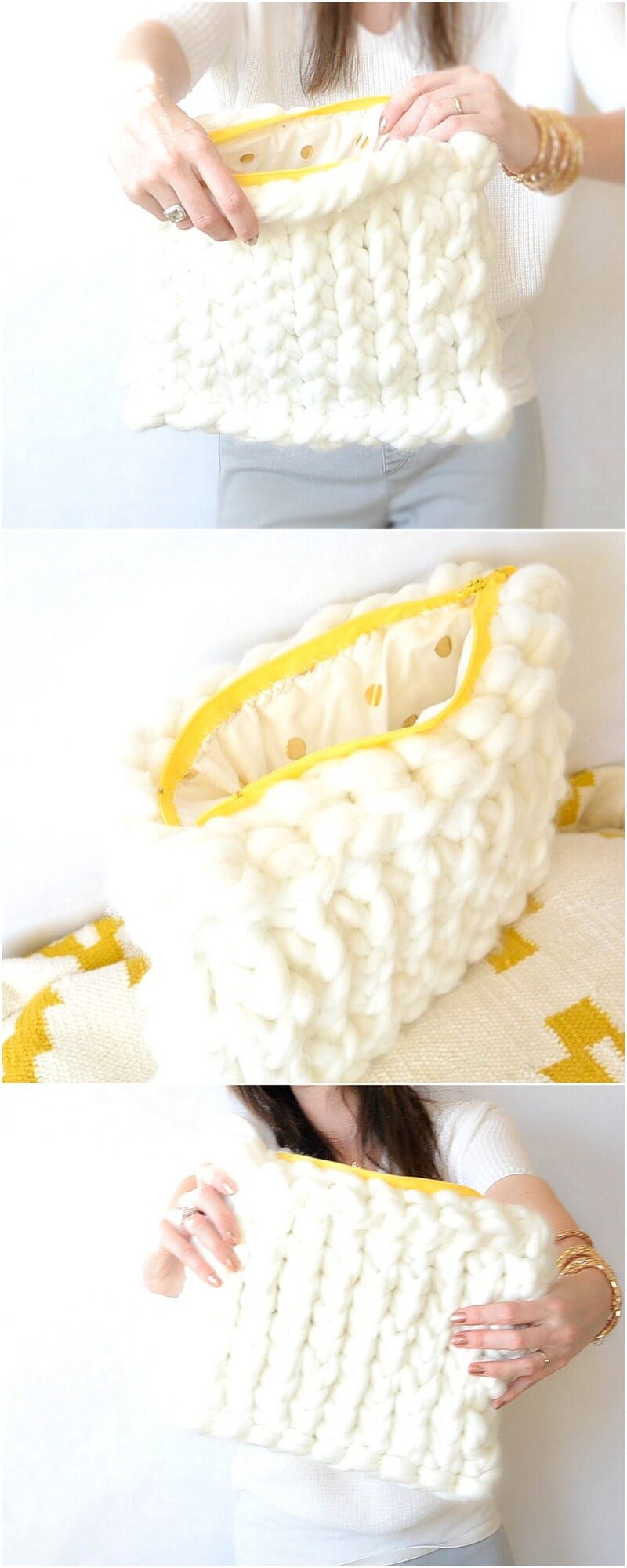 57 GIANT Yarn “Plush Knit Bag” Pattern 1