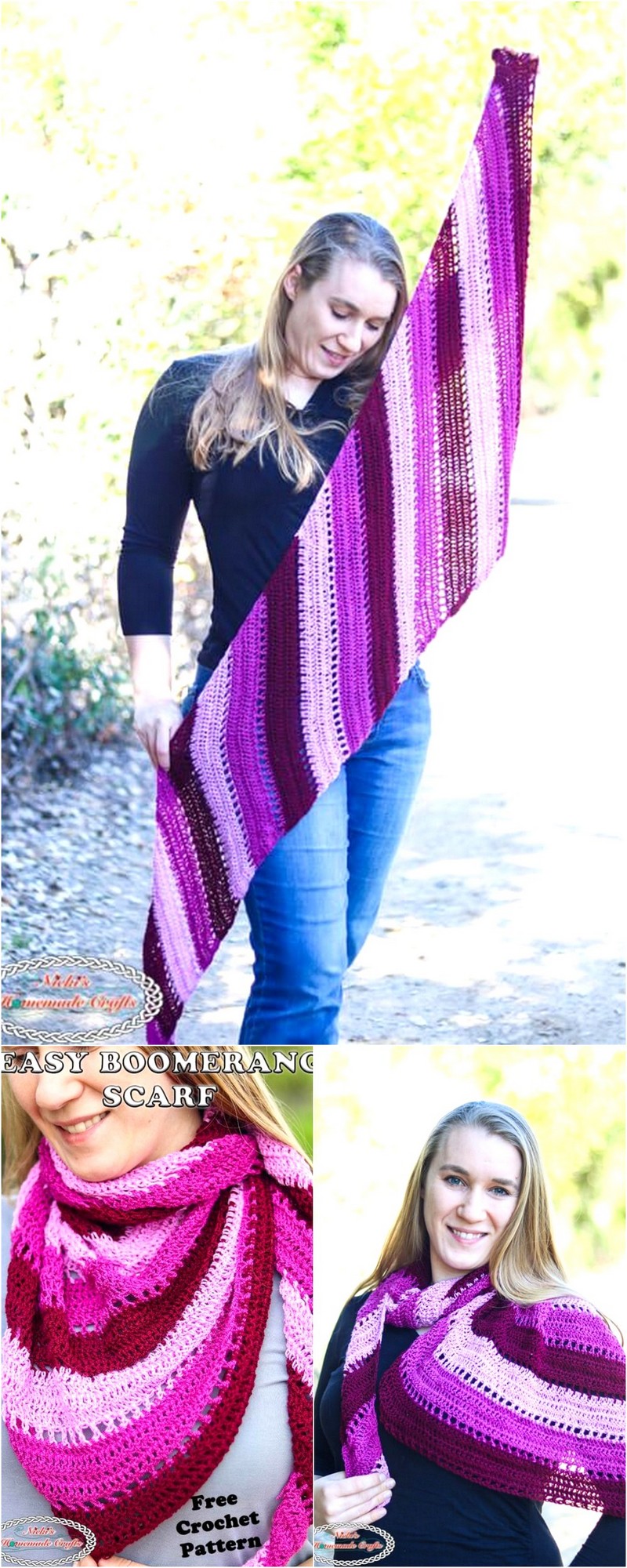 7 HOW TO CROCHET AN EASY BOOMERANG SCARF 1