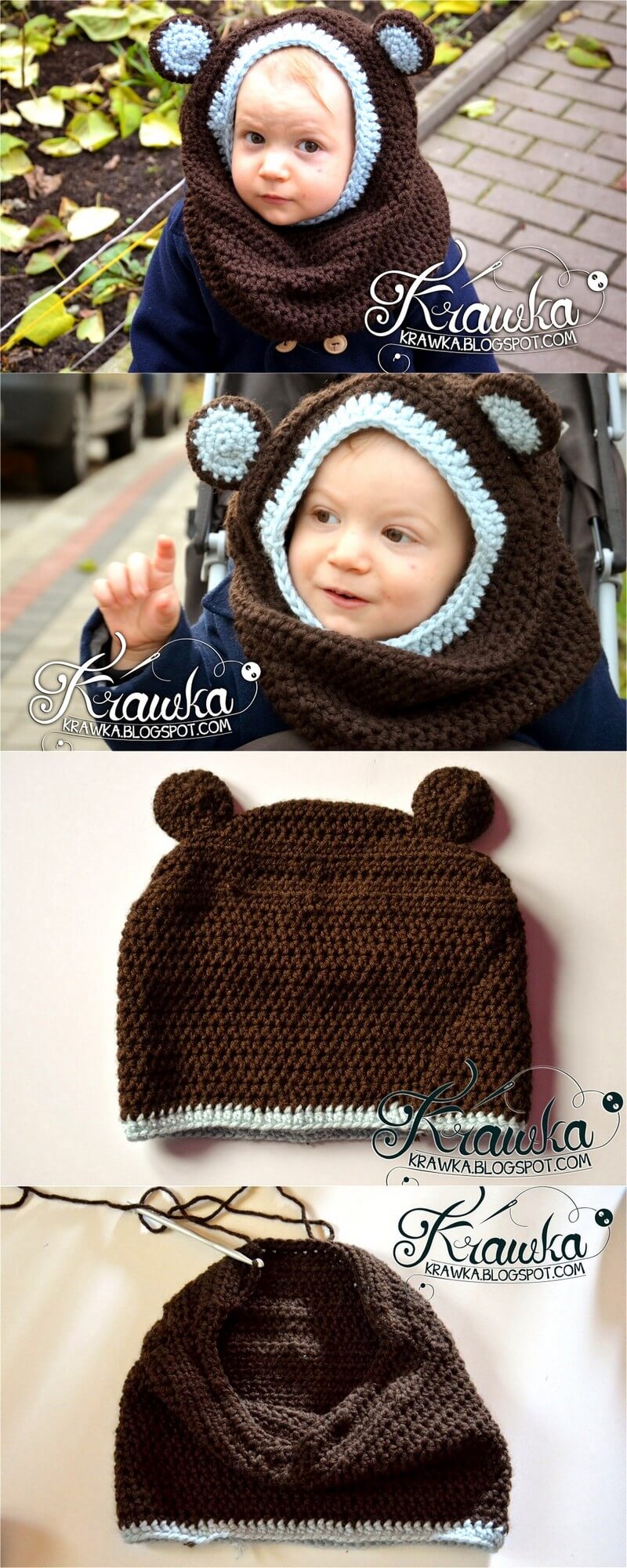 8 Little Bear - Hooded Cowl Pattern 1